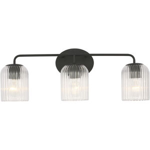 Eisele 3 Light 24 inch Midnight Black Vanity Light Wall Light, Medium