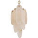 Chapman & Myers Cora LED 7.25 inch Antique-Burnished Brass Waterfall Sconce Wall Light, Medium