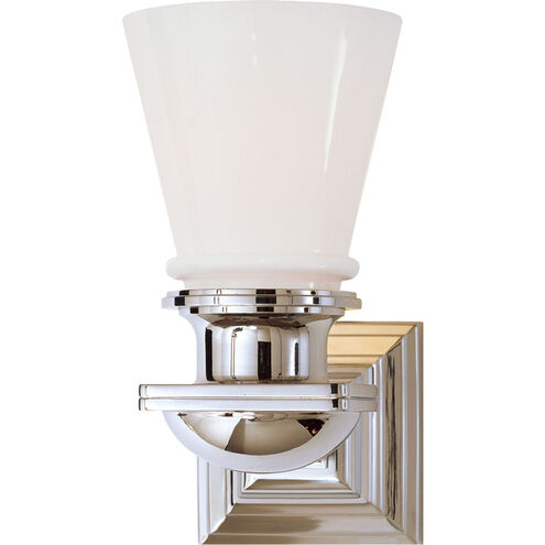 Chapman & Myers Ny Subway 1 Light 5 inch Polished Nickel Single Bath Light Wall Light