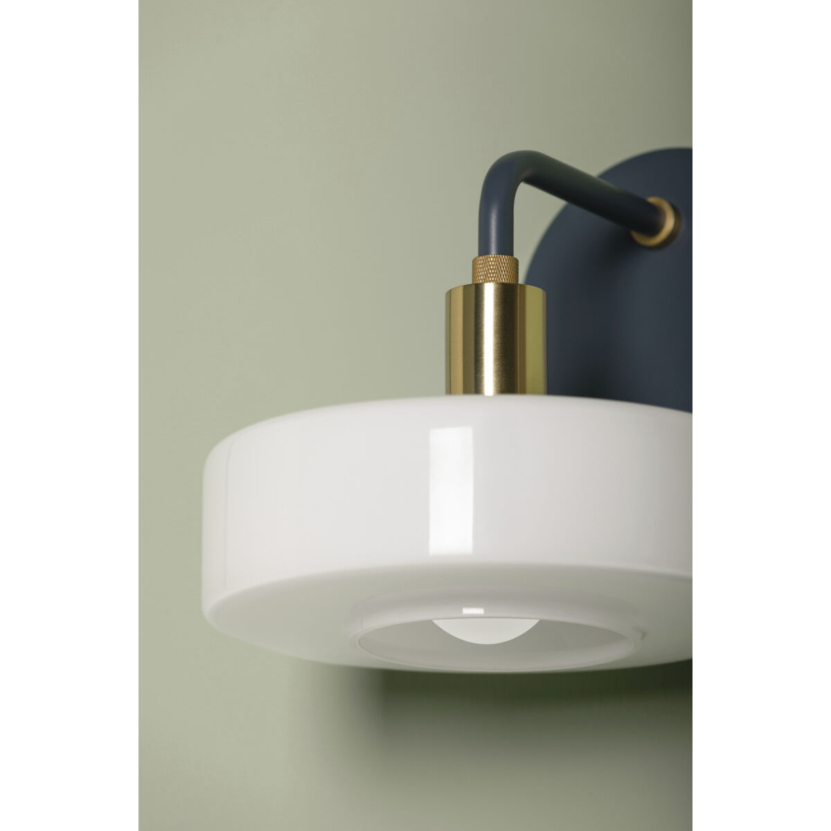 Aston 1 Light 7.75 inch Aged Brass/Slate Blue Wall Sconce Wall Light