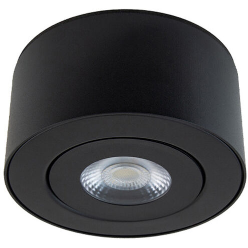 Peek 1 Light 5 inch Black Flush Mount Ceiling Light, dweLED