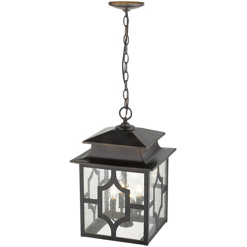 Calvert 4 Light 12 inch Oil-Rubbed Bronze Exterior Hanging Lantern
