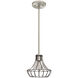 Spezza 7 1 Light Satin Nickel Stem Pendant Ceiling Light