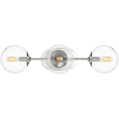 Welton 3 Light 24 inch Chrome Bath Light Wall Light