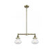 Franklin Restoration Olean LED 22 inch Antique Brass Chandelier Ceiling Light in Clear Glass, Franklin Restoration
