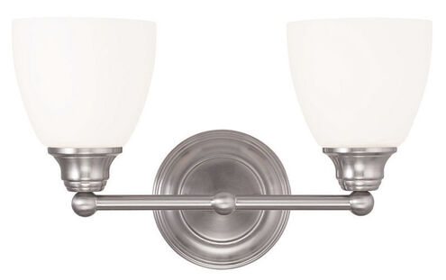 Somerville 2 Light 15 inch Brushed Nickel Bath Vanity Wall Light