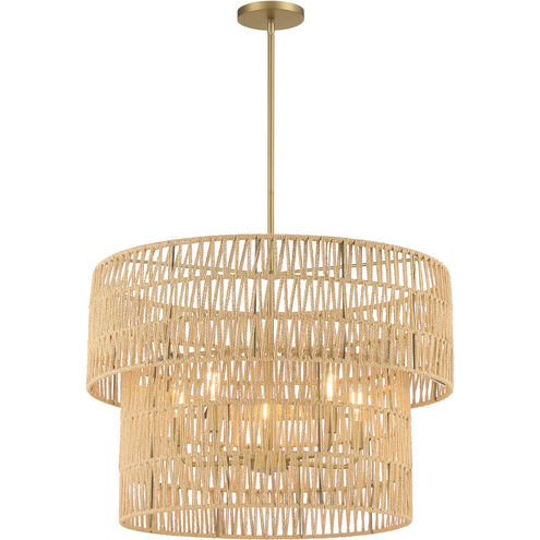 Bungalow Heaven 5 Light 26 inch Soft Brass Pendant Ceiling Light