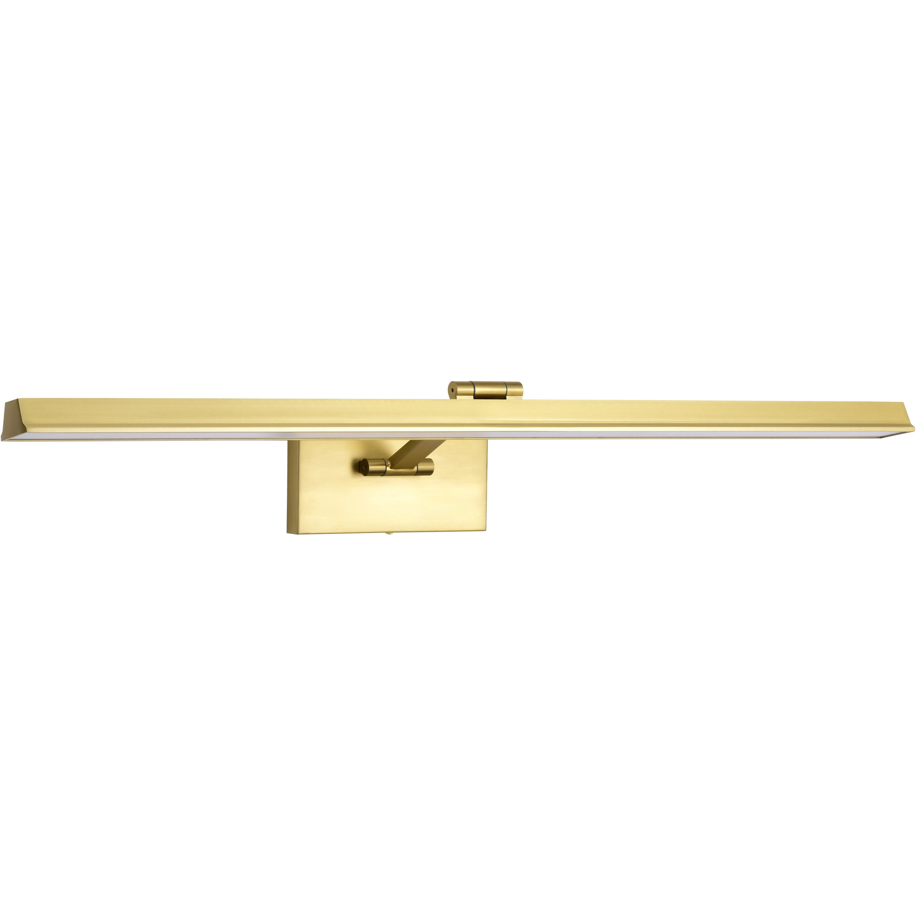 Hazel LED 35.8 inch Vintage Brass Vanity Wall Light