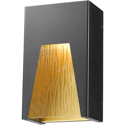 Millenial LED 10 inch Black Gold Outdoor Wall Light