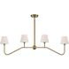 Keenan 4 Light 48 inch Vibrant Gold Chandelier Ceiling Light