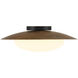 Zinola LED 24 inch Sand Coal and Halcyon Gold Flush Mount Ceiling Light