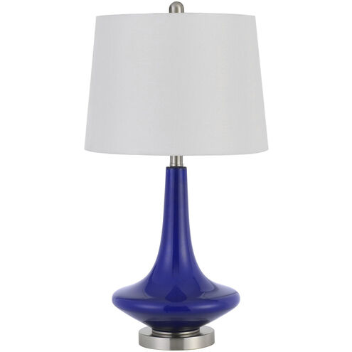 Kleve 26 inch 100 watt Royal Blue Table Lamp Portable Light