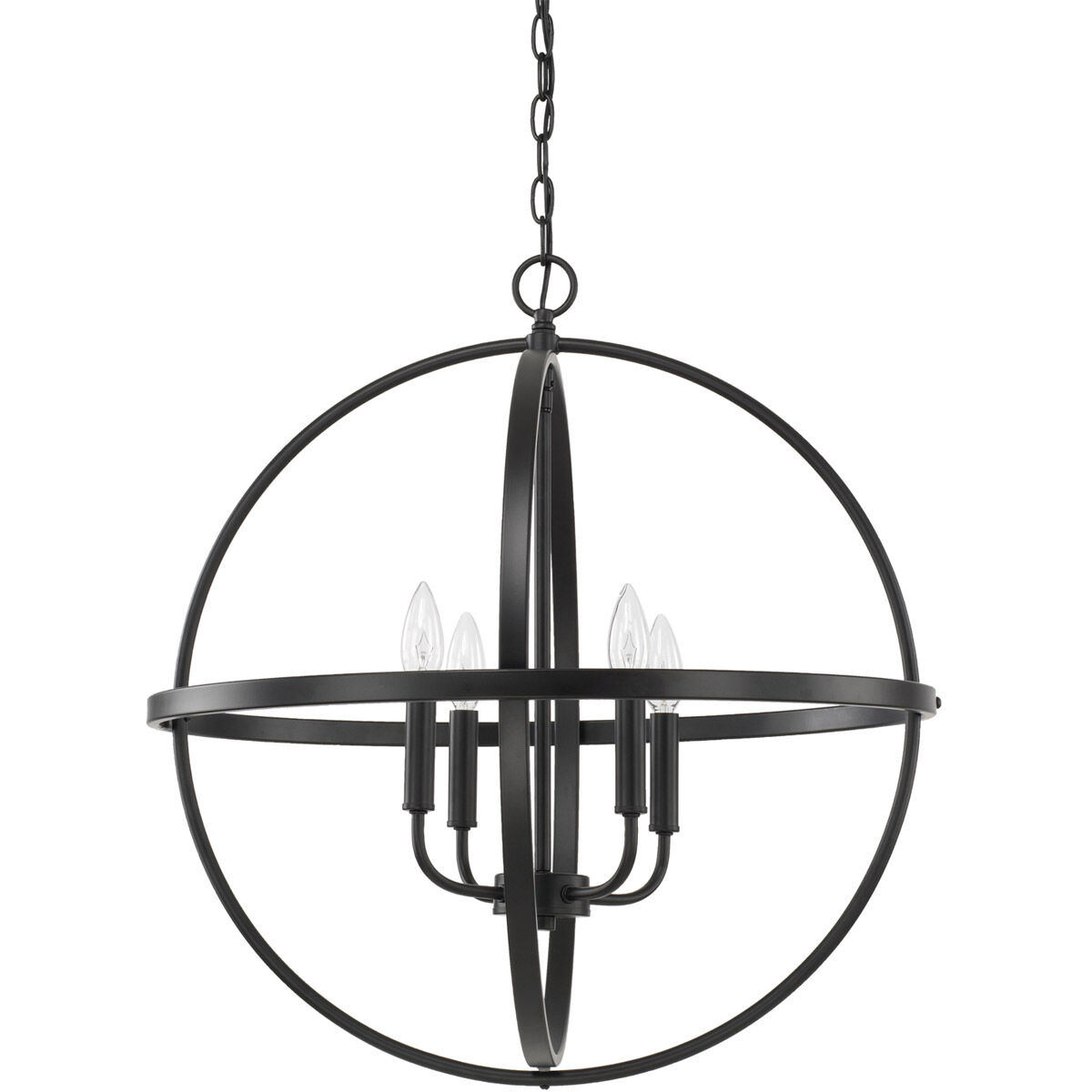 Elijah 4 Light 23 inch Matte Black Pendant Ceiling Light