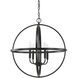 Elijah 4 Light 23 inch Matte Black Pendant Ceiling Light