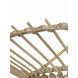 AERIN Elona LED 36 inch Hand-Rubbed Antique Brass Chandelier Ceiling Light in Blonde Wicker