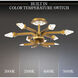 Beyond Plumeria LED 23.9 inch Aged Brass Semi-Flush Mount Ceiling Light