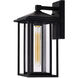 Crawford 1 Light 14.7 inch Black Outdoor Wall Light