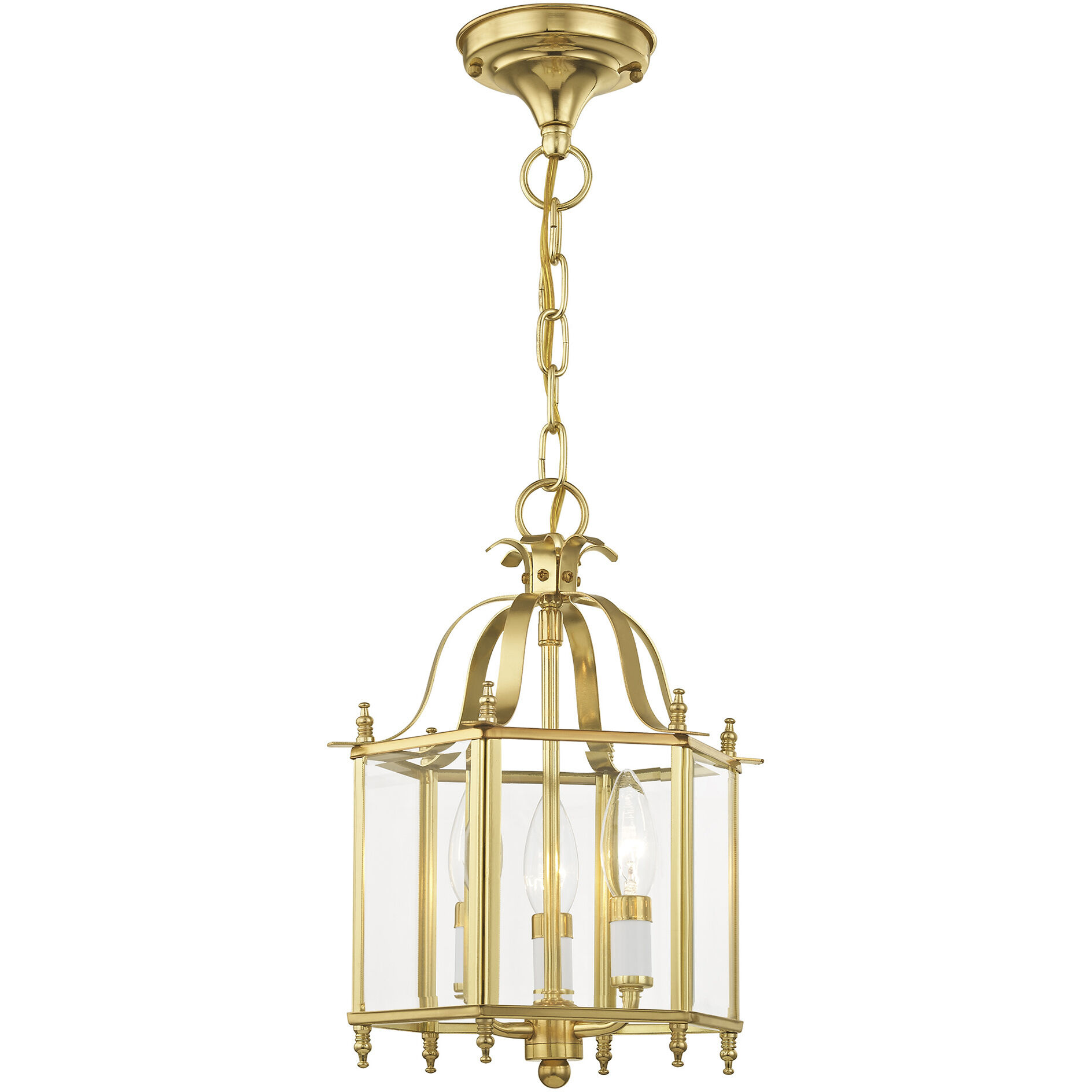 Livingston 3 Light 10 inch Polished Brass Convertible Mini Pendant/Ceiling Mount Ceiling Light