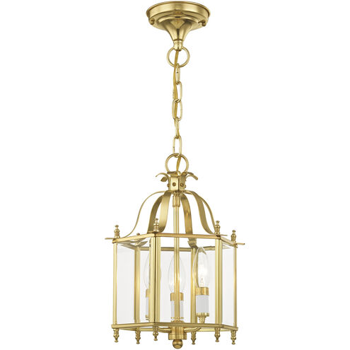 Livingston 3 Light 10 inch Polished Brass Convertible Mini Pendant/Ceiling Mount Ceiling Light