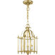 Livingston 3 Light 10 inch Polished Brass Convertible Mini Pendant/Ceiling Mount Ceiling Light