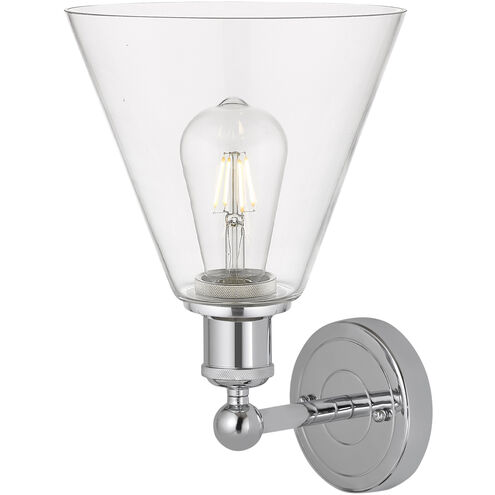 Berkshire Sconce Wall Light in Polished Chrome, Clear