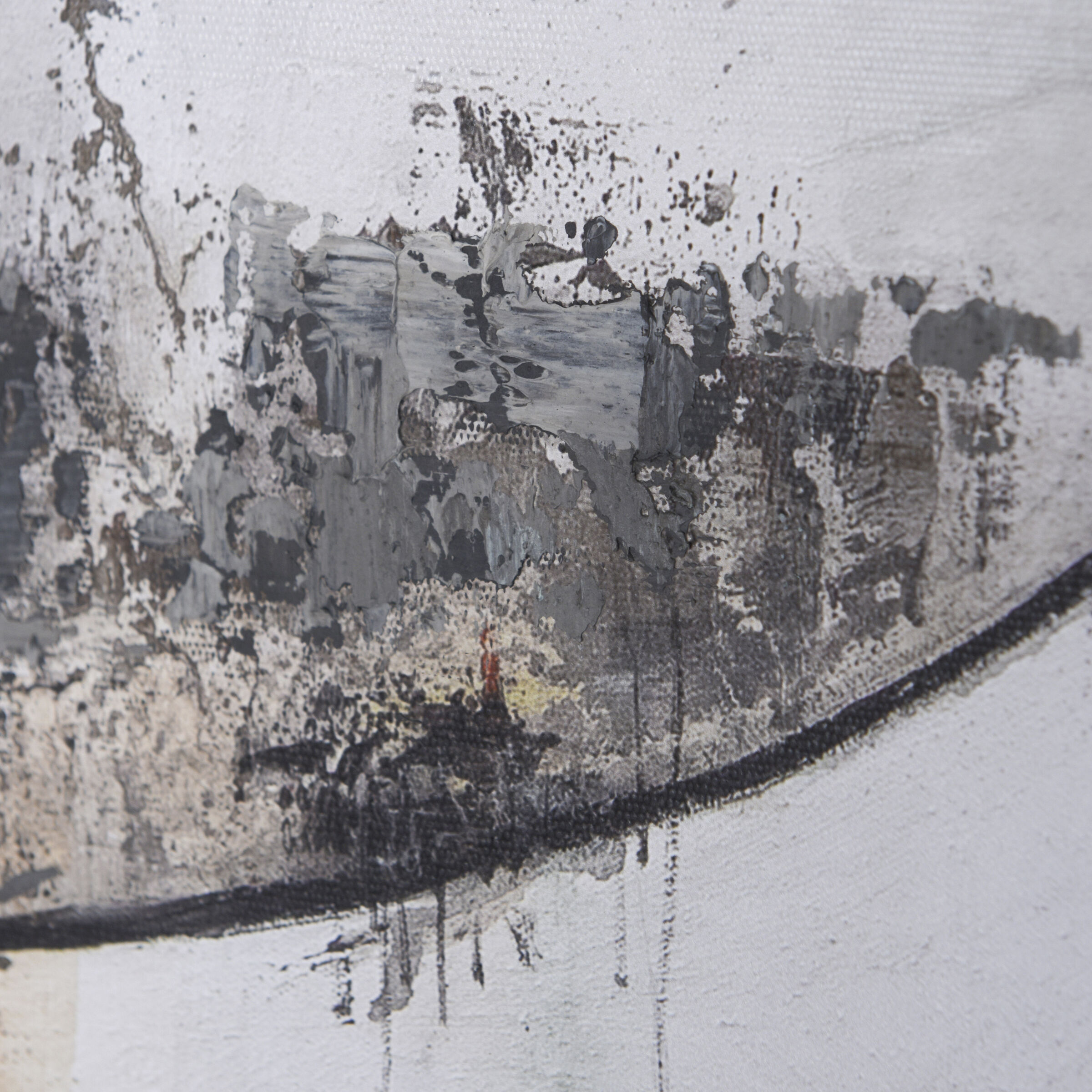 Moon Movement Multi - White and Blue and Black and Beige and Orange Wall Art