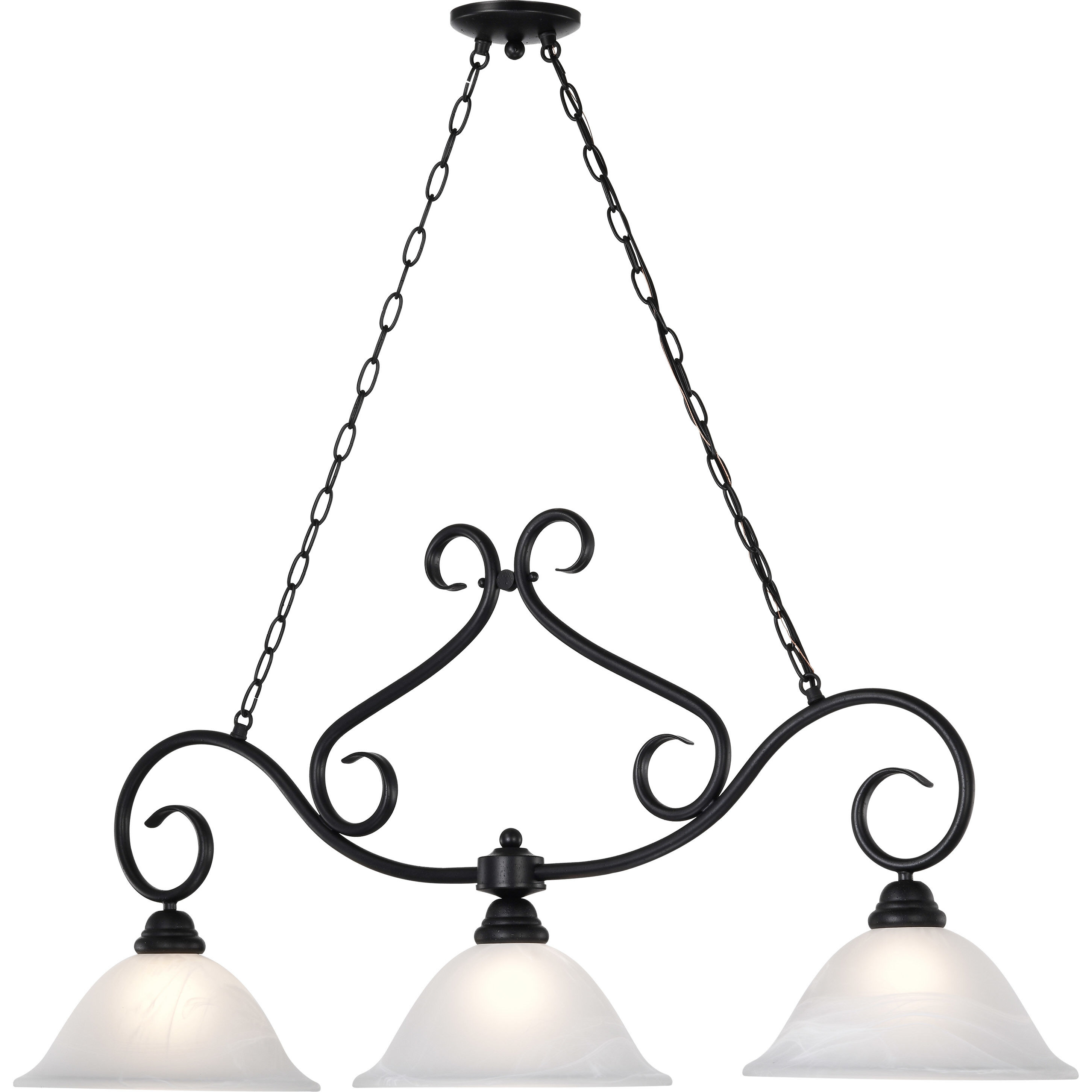 Castillo 3 Light 11.75 inch Textured Black Chandelier Ceiling Light