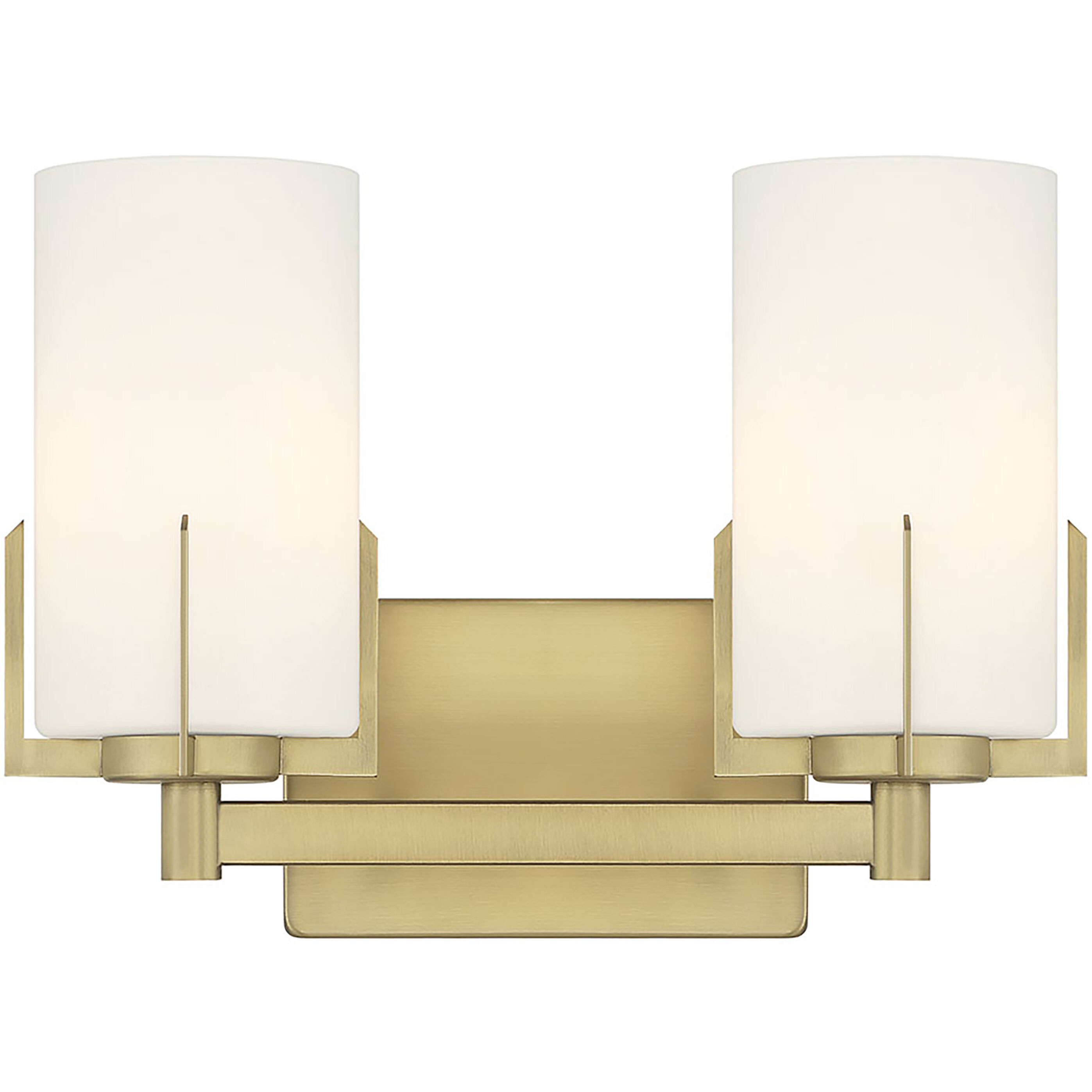 Froselle 2 Light 13.25 inch Vintage Brass Bathroom Vanity Light Wall Light