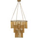 Mantra 7 Light 30 inch Gold Leaf Chandelier Ceiling Light