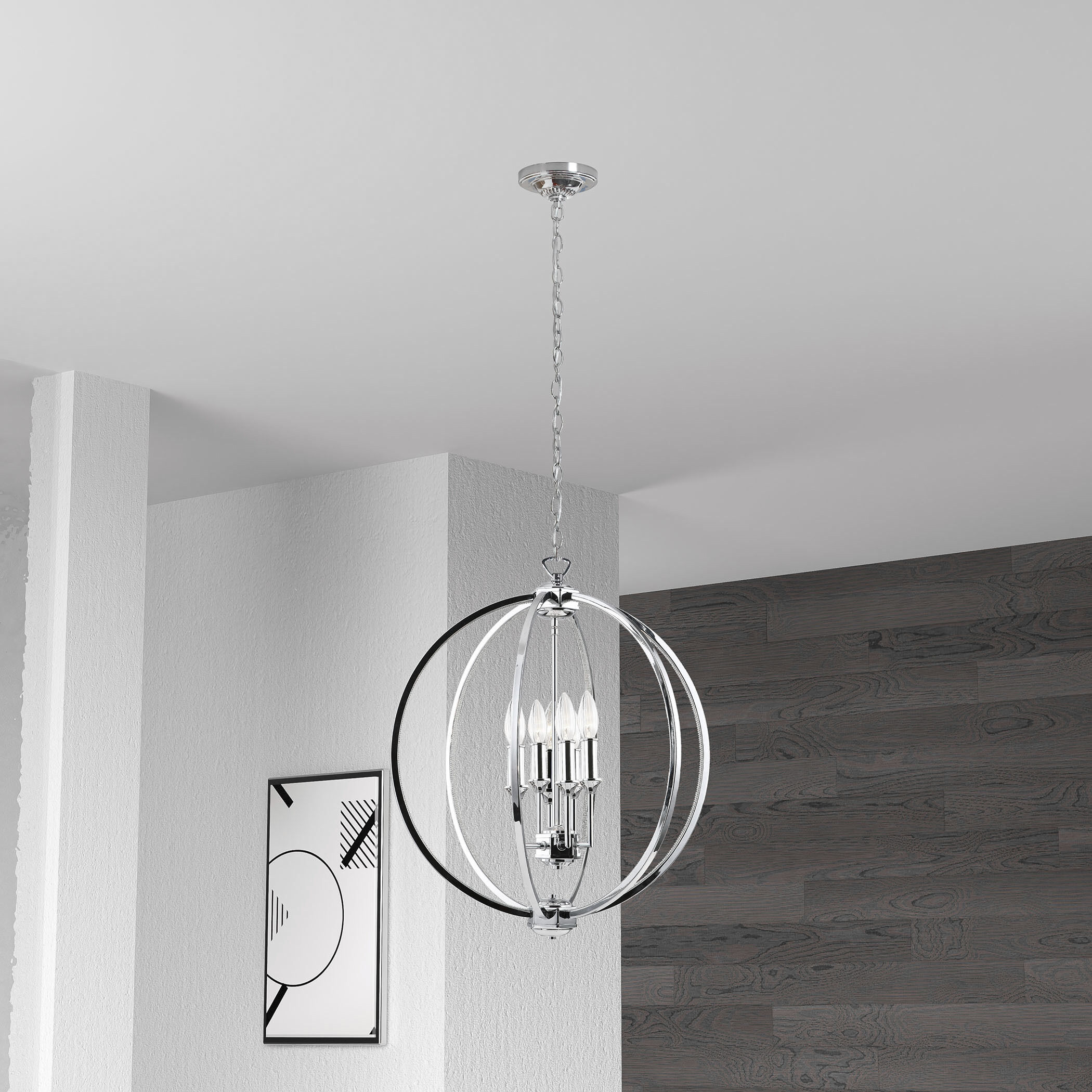 Karland LED 20 inch Polished Chrome Chandelier Ceiling Light