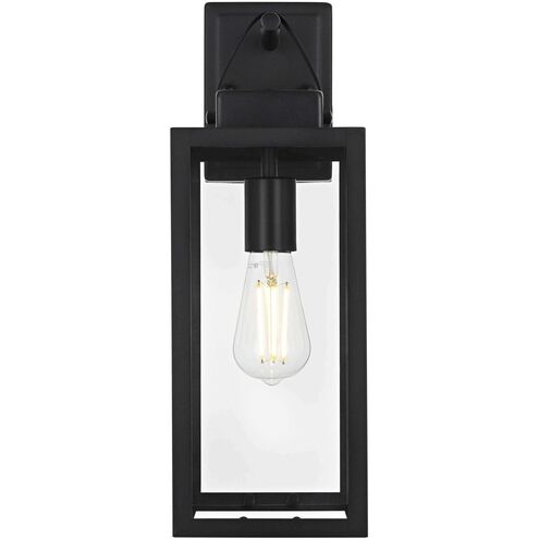 Hilton 1 Light 17.5 inch Black Outdoor Wall Sconce