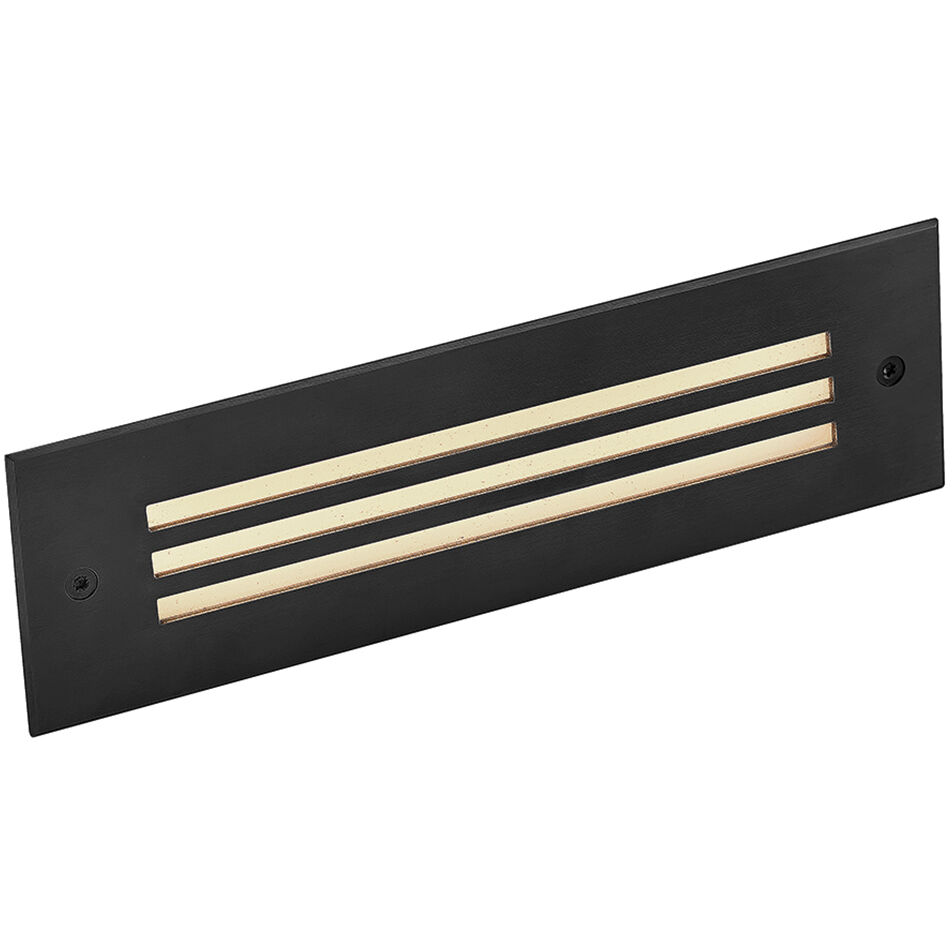 Sparta Dash Louvered 120v 6.00 watt Stainless Steel Black Step Light