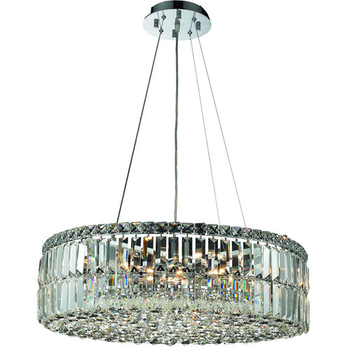 Maxime 12 Light 24 inch Chrome Dining Chandelier Ceiling Light in Royal Cut 