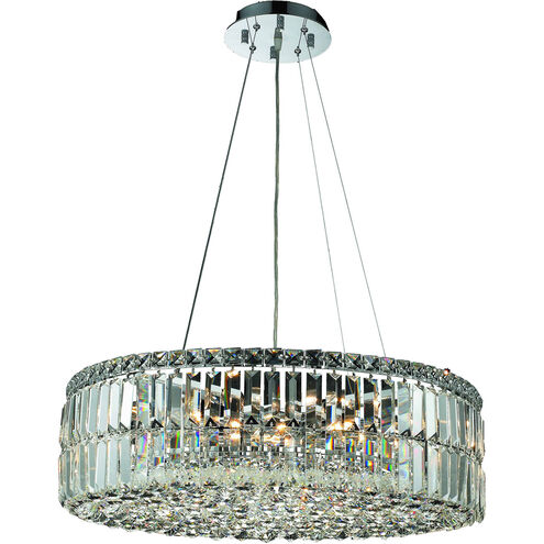 Maxime 12 Light 24 inch Chrome Dining Chandelier Ceiling Light in Royal Cut