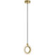 Halo LED 8 inch Light Antique Brass Pendant Ceiling Light