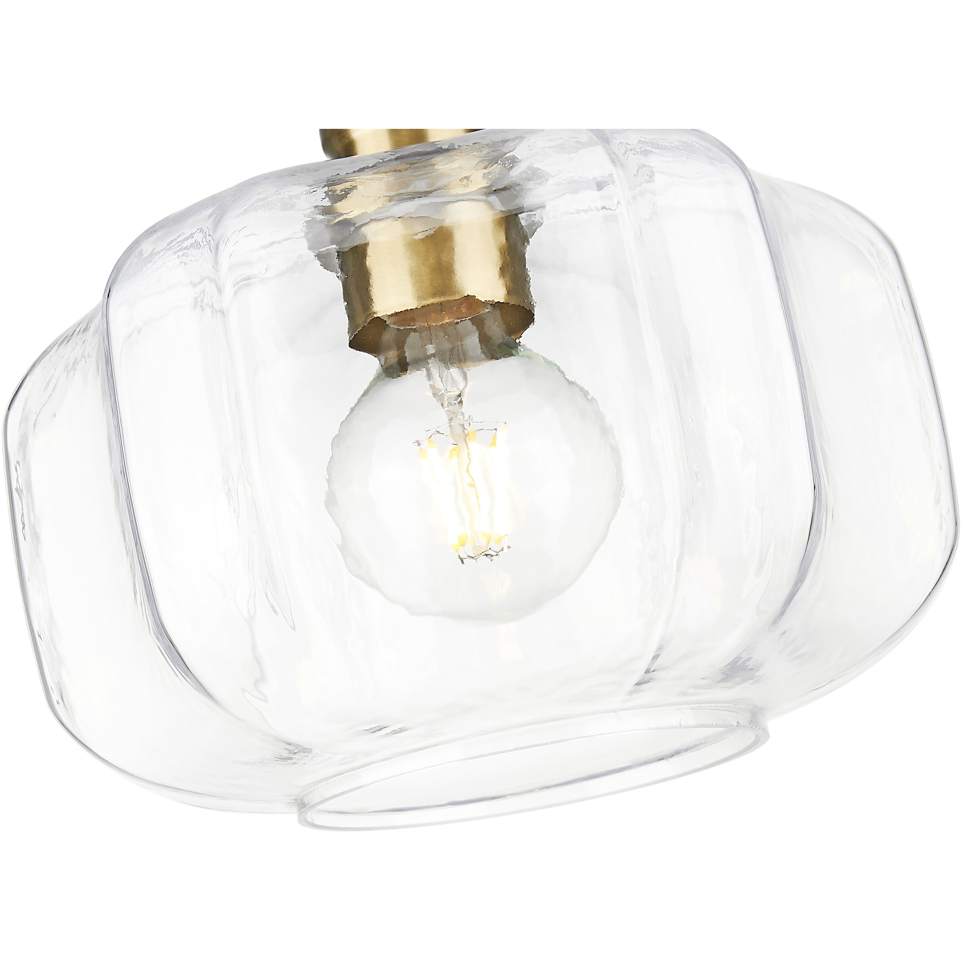 Oxley 1 Light 10 inch Matte Black and Brass Pendant Ceiling Light