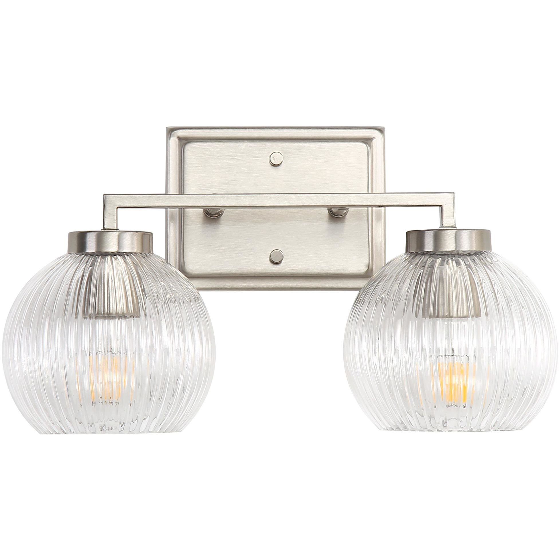 Yep Elliott Vanity Wall Light in Pewter, Ribbed