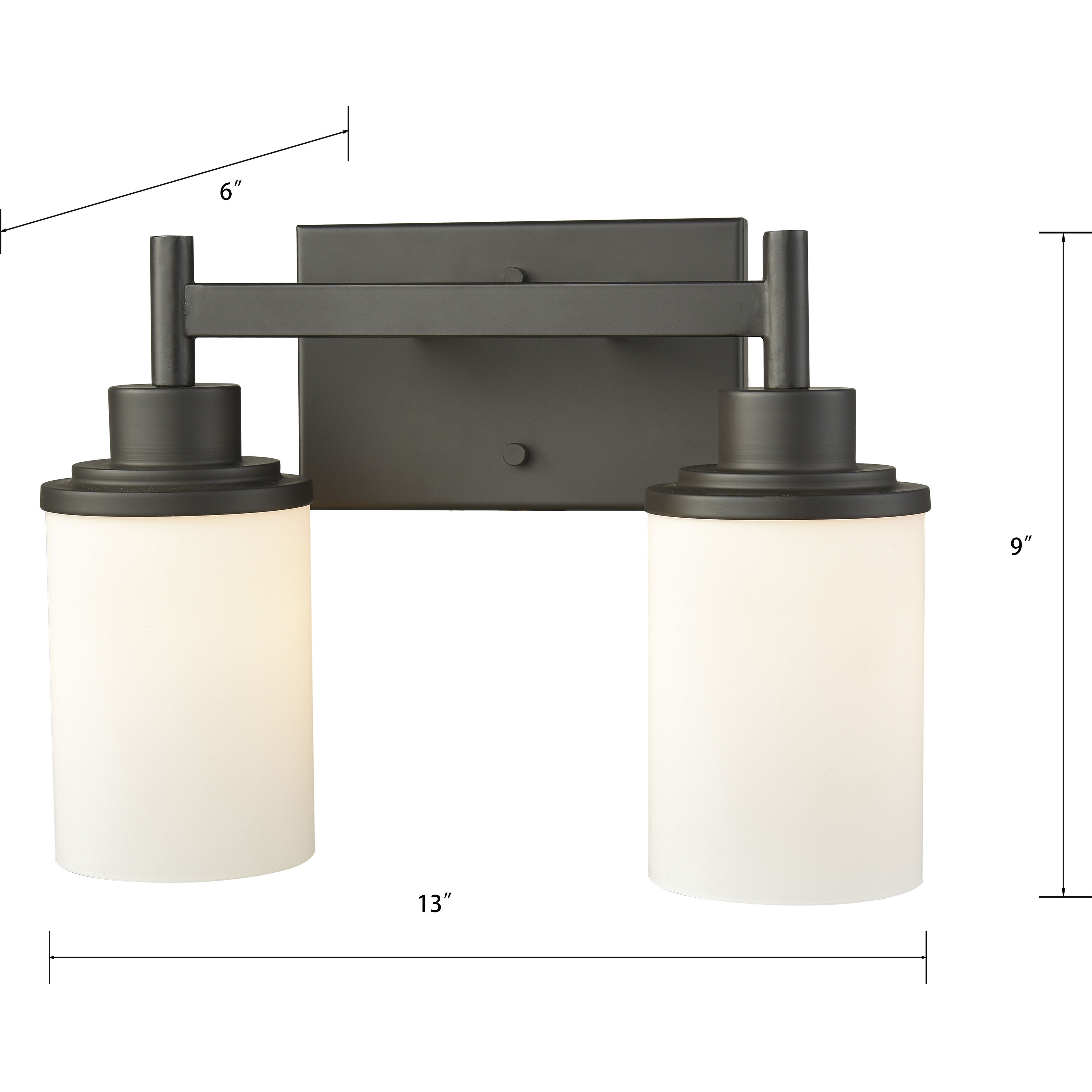 Belmar 2 Light 13 inch Oil Rubbed Bronze Vanity Light Wall Light