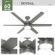 Skysail 60 inch Matte Silver Outdoor Ceiling Fan