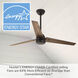 Cassius 60 inch Premier Bronze with Fire Polished Wood and Premier Bronze Blades Outdoor Ceiling Fan