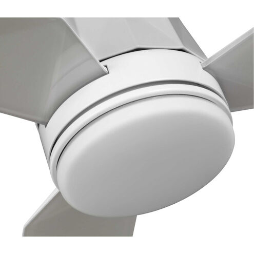 Bixby 60 inch White with Clear/White Metal Flake Blades Ceiling Fan, Progress LED