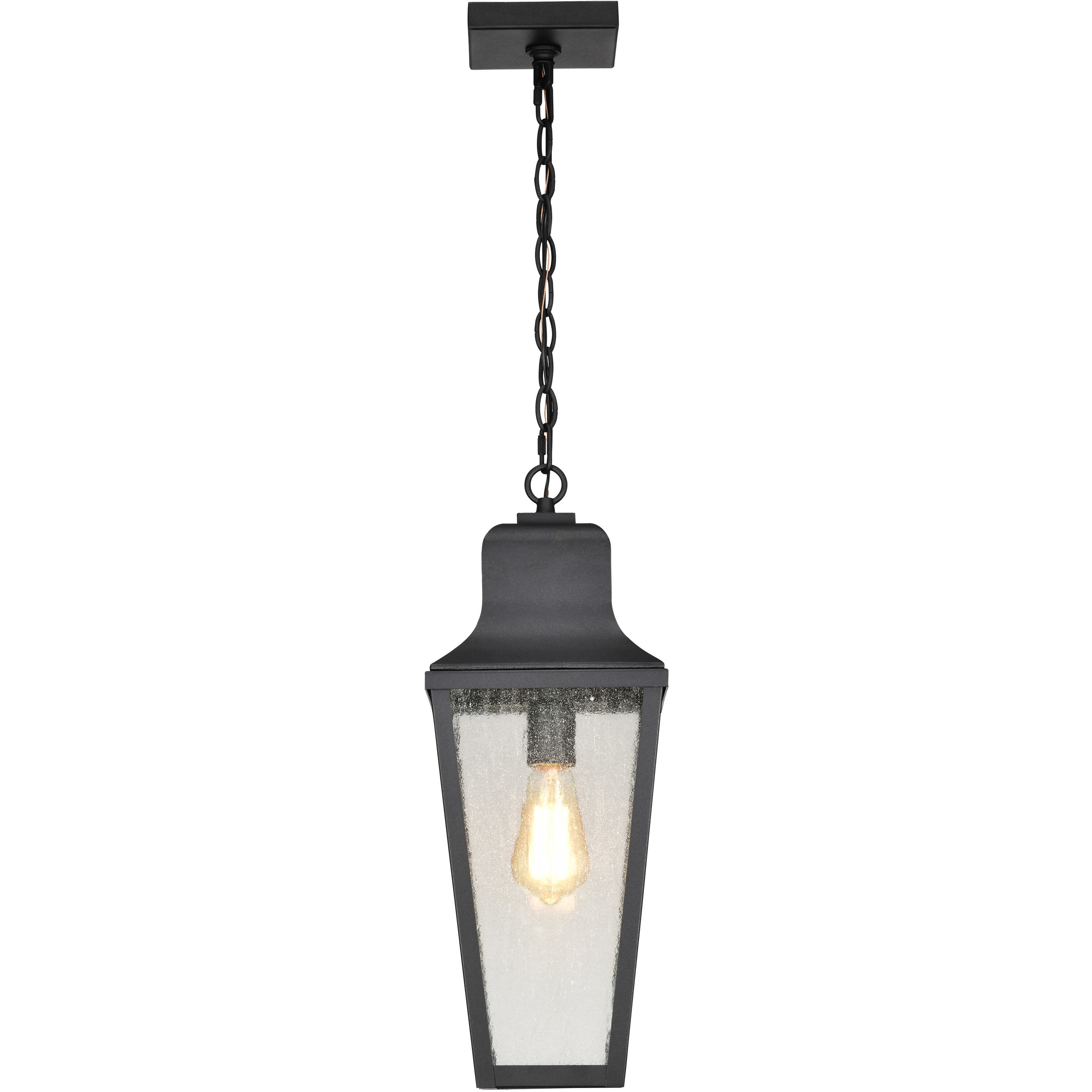 Lawrence 1 Light 7.63 inch Matte Black Outdoor Hanging Light