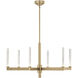 Sycara LED Champagne Bronze Chandelier Ceiling Light, 1 Tier Medium