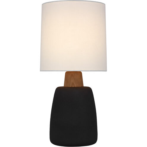 Barbara Barry Aida 21 inch 15 watt Porous Black and Natural Oak Table Lamp Portable Light, Medium