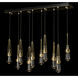 Link 10 Light 44.5 inch Modern Brass Pendant Ceiling Light, Rectangular
