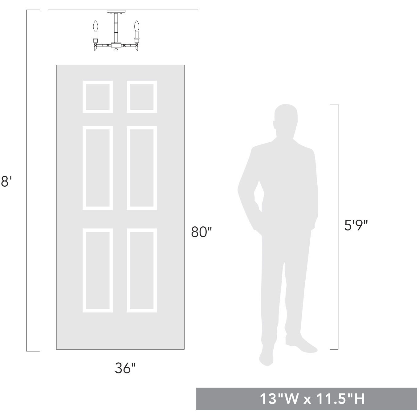 Cambay 4 Light 13 inch White Gold Semi-Flush Mount Ceiling Light