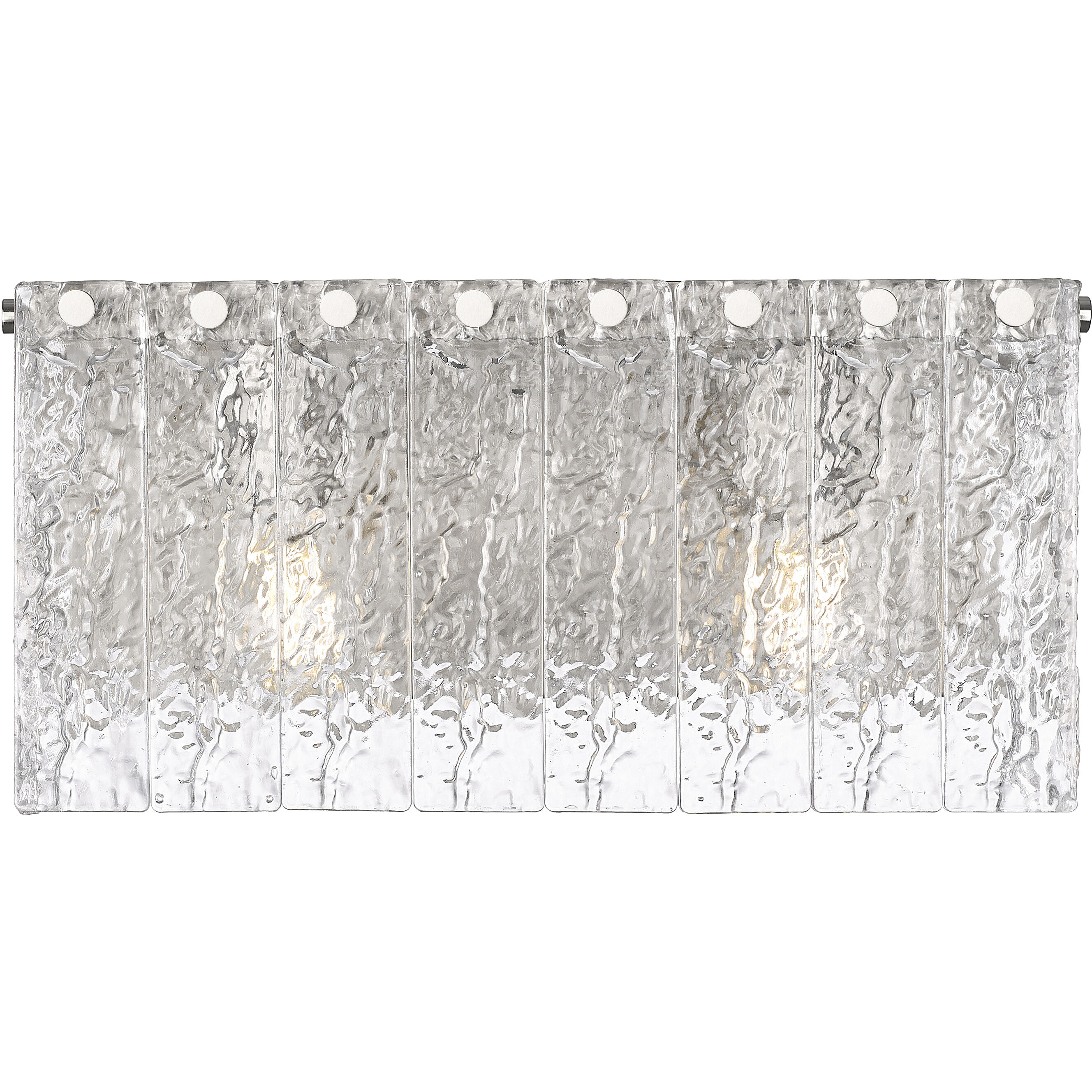 Glacier 2 Light 15 inch Brushed Nickel Vanity Wall Light