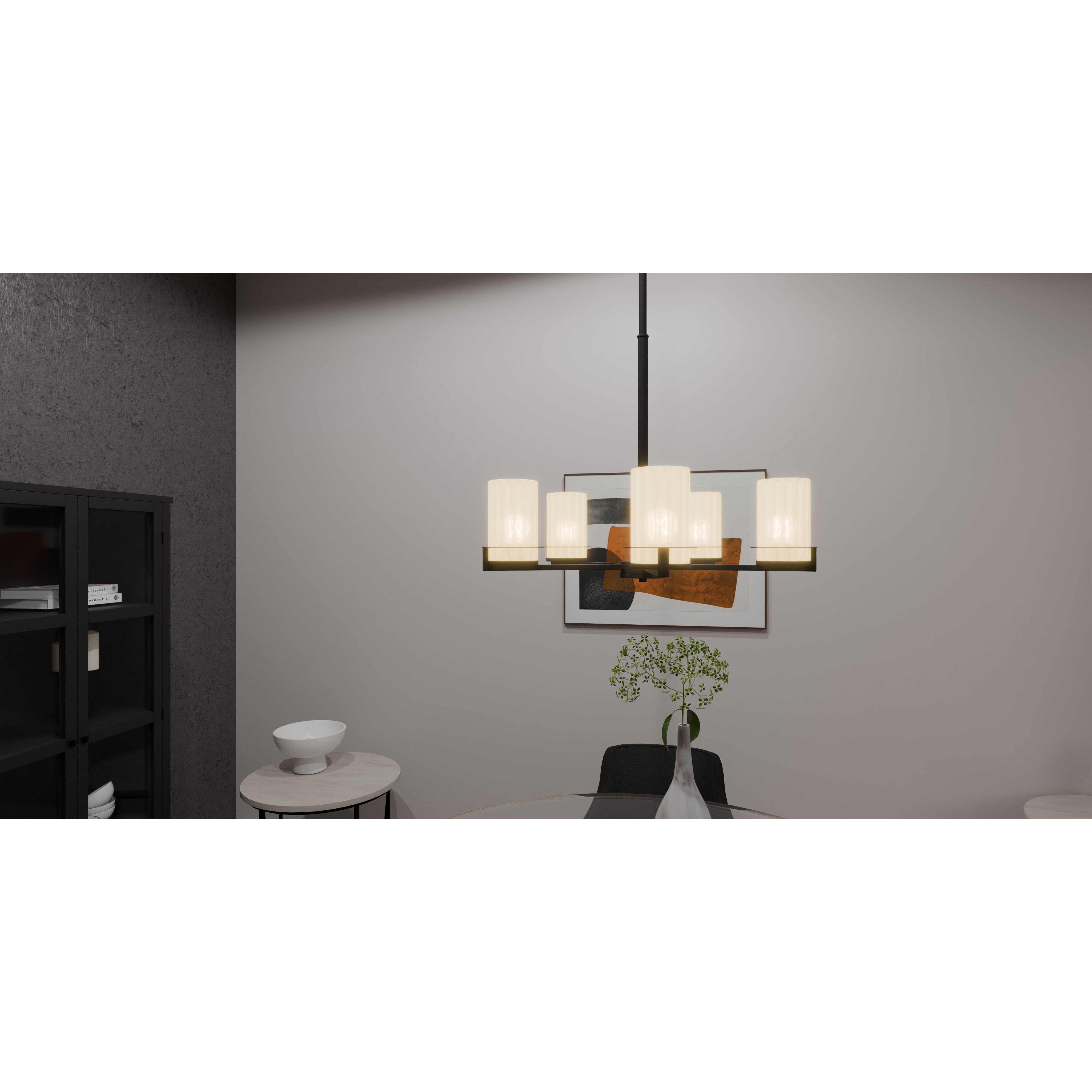 Seymour 5 Light 26.75 inch Matte Black Chandelier Ceiling Light