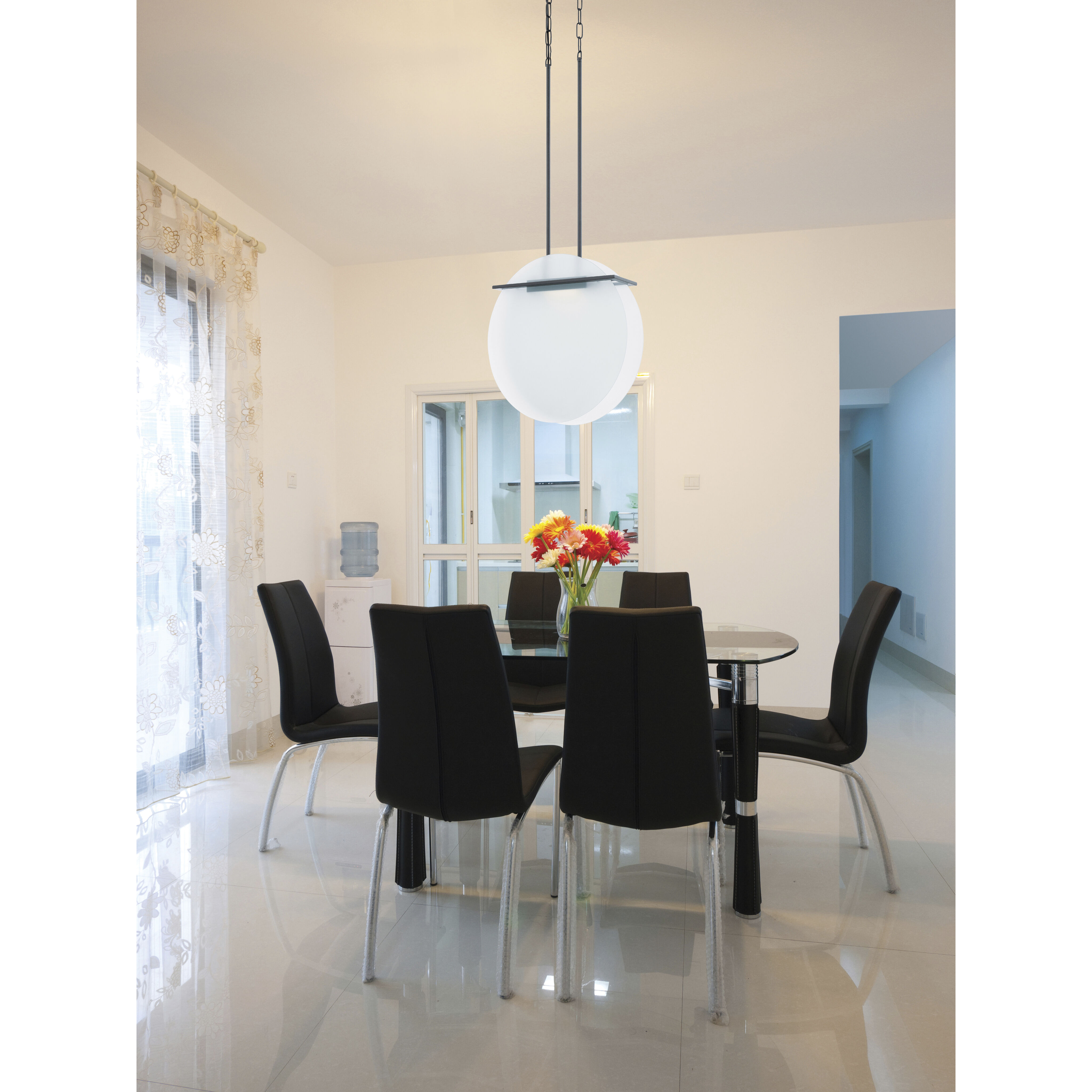 Latitude LED 11.25 inch Textured Black Pendant Ceiling Light