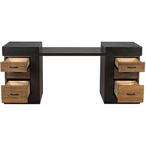 Bentley 76 X 29 inch Dark Walnut and Ebony Walnut Desk